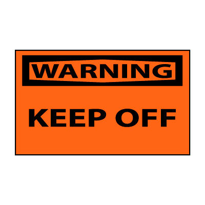 Machine Labels - Warning Keep Off