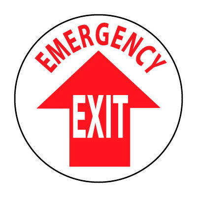 Walk On Floor Sign - Emergency Exit
