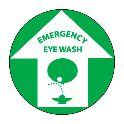 Walk On Floor Sign - Emergency Eye Wash