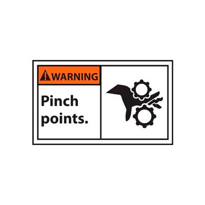 Graphic Machine Labels - Warning Pinch Points
