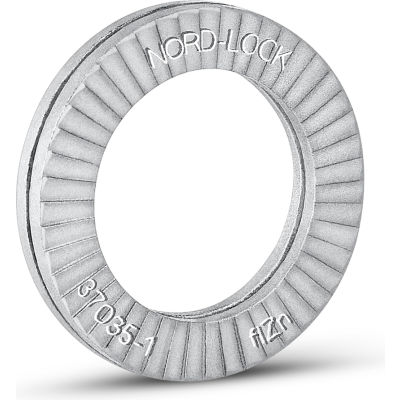 Nord-Lock 1527 Wedge Locking Washer - Carbon Steel - Zinc Flake Coated - M10 - Pkg of 20