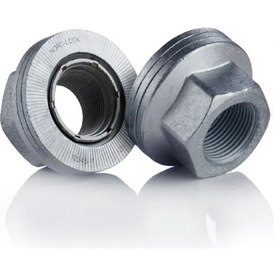 Wedge Locking Wheel Nut - M22 x 1.5 - Carbon Steel - Zinc Flake Coated - Pkg of 20 - Nord-Lock 2638