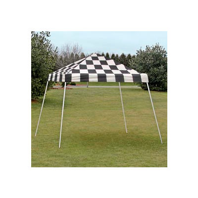 10x10 S L Popup Canopy - Checkered Flag Cover w/Black Roller Bag