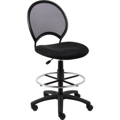 Boss Mesh Drafting Stool - Fabric - Black