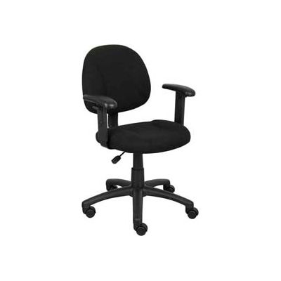 Boss Deluxe Posture Chair with Adjustable Arms Black