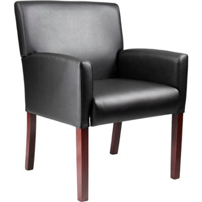 Reception Guest Chair - Vinyl - Black