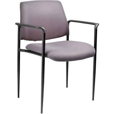 Chairs | Stackable | Boss Stacking Guest Chair with Arms - Fabric - Mid ...