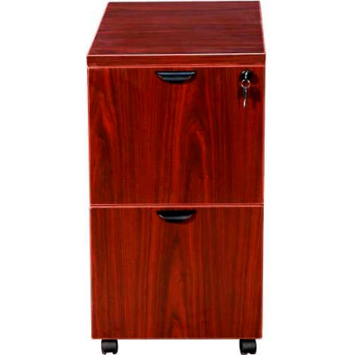 Boss Mobile Pedestal - File/File - Mahogany