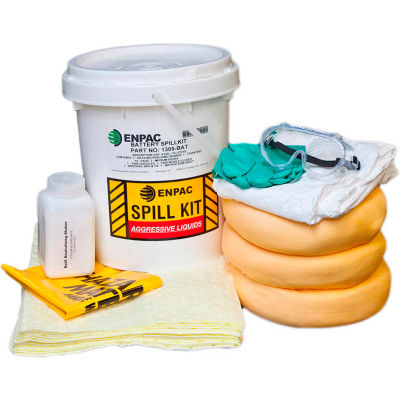ENPAC® 5 Gallon Pail Battery Acid Spill Kit, 1305-BAT