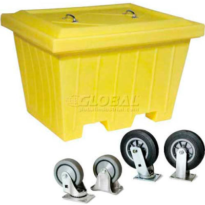 Enpac 1531-YE X-Large Outdoor Storage Tote Combo w/ 8" Wheels, 47-1/4"L x 51-1/2"W x 33"H, Yellow