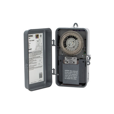 NSI TORK® 8001U 24 Hour Cycle Timer, 20A, 480V, SPDT, Indoor Metal Enclosure