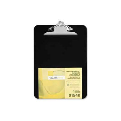 Nature Saver® Recycled Plastic Clipboard, 9" x 12-1/2", Black