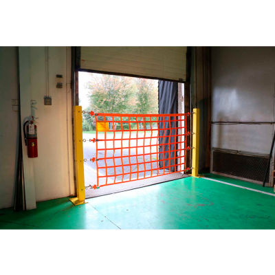 US Netting Loading Dock Safety Net with Posts, 4 Feet x 8 Feet