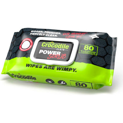 Crocodile Cloth® POWER Scrub - 80 Huge Cloths Per Pack - Pkg Qty 6