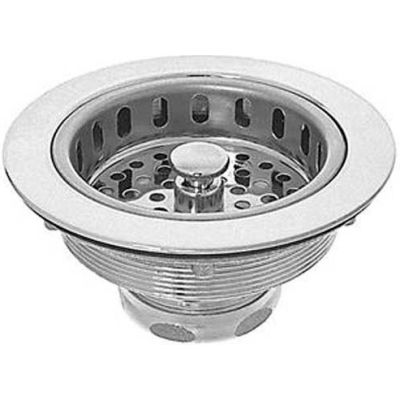 Dearborn Brass 10 Standard Sink Basket Strainer, Stainless Steel Body and Basket, Metal Post - Pkg Qty 24