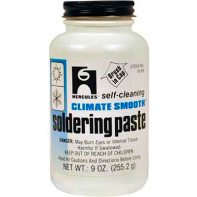Hercules 10608 Climate Smooth Solder Paste Display Pack, Screw Cap With Brush 2 oz. - Pkg Qty 48