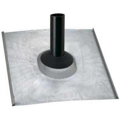 Oatey 11962 1-1/2" - 3" Bent-Edge Galvanized All-Flash No-Calk Roof Flashing 17"L x 17"W Base - Pkg Qty 12
