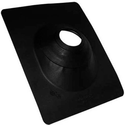 Oatey 12943 1- 1/2" - 3" Aluminum All-Flash No-Calk Roof Flashings Black 11"L x 14- 1/2"W Base - Pkg Qty 12