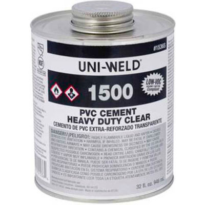Oatey 1546S 1500 Series PVC Heavy Duty Clear Cement 16 oz. - Pkg Qty 24