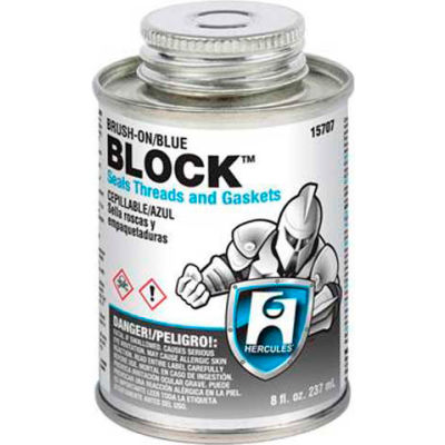 Hercules 15711 Block Thread Sealant- Screw Cap With Brush 1 Pt. - Pkg Qty 12