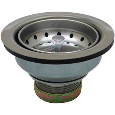 Dearborn Brass 15BN Snap-N-Tite Sink Basket Strainer SS Body & Basket, 3-3/4"L, Brass Nuts - Pkg Qty 24