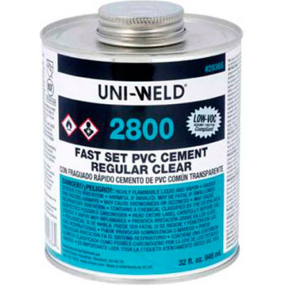 Oatey 2856S 2800 Series PVC Regular Clear Fast Set Cement 8 oz. - Pkg Qty 24