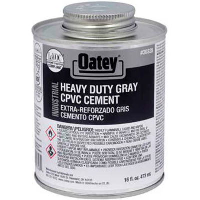 Oatey 30328 EP42 CPVC - PVC HD Gray Industrial Cement 16 oz. - Pkg Qty 24