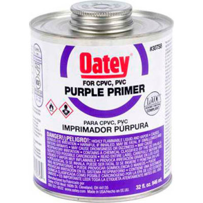 Oatey 30759 Purple Primer 1 Gallon, Wide Mouth Can, NSF Listed - Pkg Qty 6