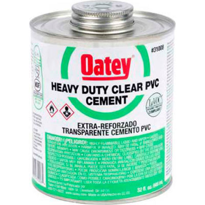 Oatey 30863 PVC Heavy Duty Clear Cement 8 oz. - Pkg Qty 24