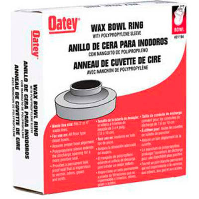 Oatey 31193 Heavy Duty Wax Bowl Ring with Sleeve - Pkg Qty 24