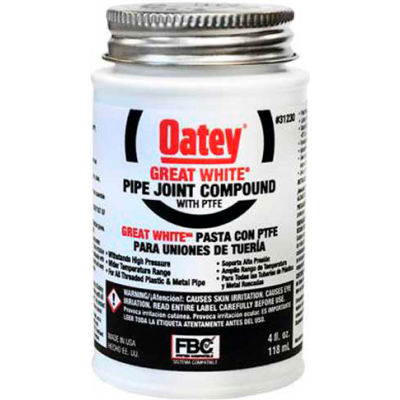 Oatey 31229 Great White Pipe Joint Compound w/PTFE 1 oz. - Pkg Qty 12
