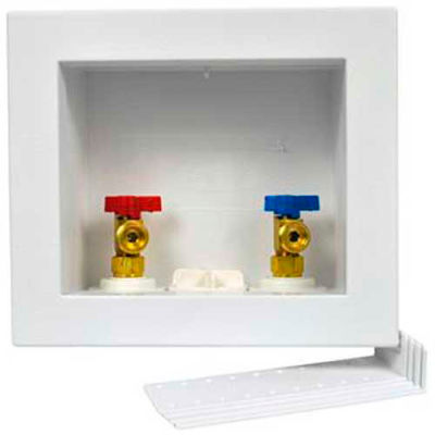 Oatey 38543 Quadtro Washing Machine Outlet Box 1/4 Turn, Hammer, Ball Valve, ASTM F1960 PEX - Pkg Qty 12