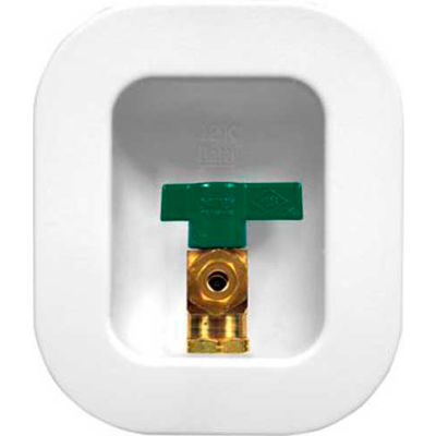 Oatey 39134 I2K Ice Maker Box with Nails 1/4 Turn Brass Ball Valve Low Lead, Copper Sweat- Std Pack - Pkg Qty 6