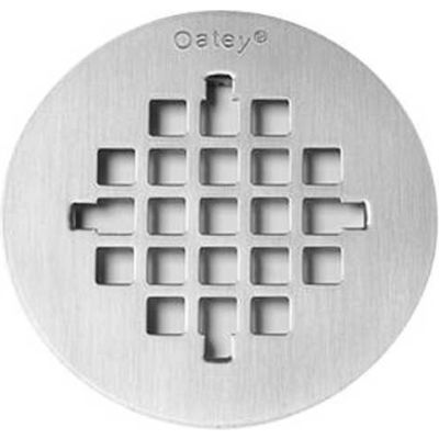 Oatey 42136 Round Snap-Tite Strainer White Plastic 4-1/4" - Pkg Qty 12