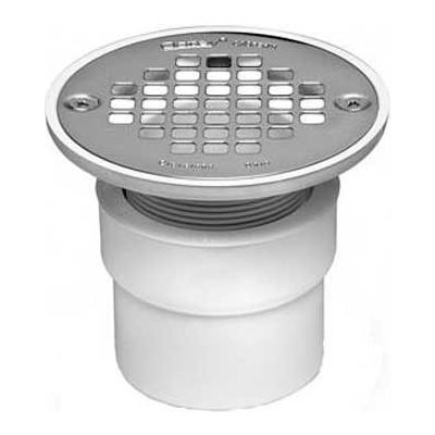 Oatey 42235 2" - 3" PVC Drain with Round Stainless Steel Screw-Tite Strainer - Pkg Qty 20