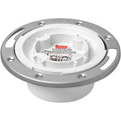 Oatey 43559 3" or 4" PVC Easy Tap Closet Flange with Metal Ring - Pkg Qty 12