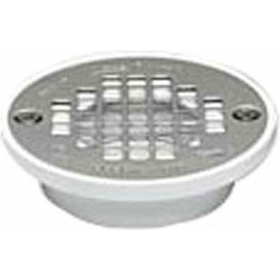 Oatey 43581 2" Or 3" PVC Short General Purpose Drain with 4" Stainless Steel Screw-Tite Strainer - Pkg Qty 12