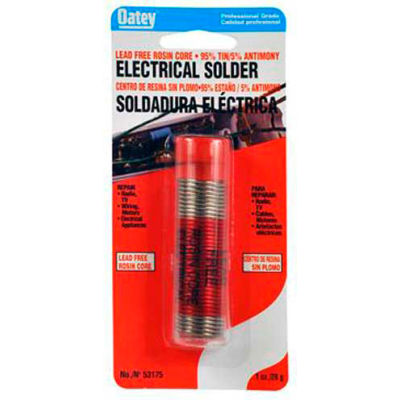 Oatey 53171 95/5 Rosin Core Wire Solder .063" Gauge, 1/2 lb - Pkg Qty 10