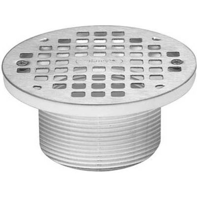 Oatey 72020 5" Round Brass Grate & Plastic Barrel