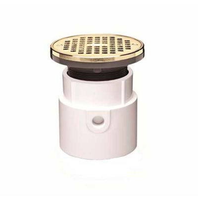 Oatey 72197 3" or 4" PVC Adjustable General Purpose Drain with 6" Chrome Grate & Round Ring