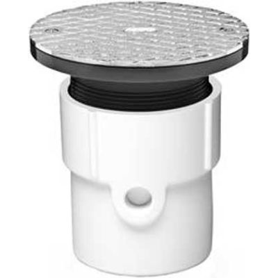 Oatey 74127 3" or 4" PVC General Purpose Adjustable Cleanout with 6" Brass Cover