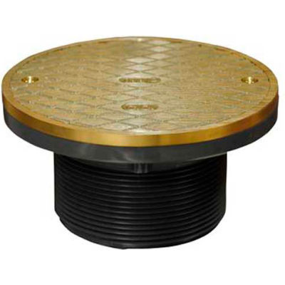 Oatey 74130 Plastic Barrel Cleanout 6" IPS Adjustable Barrel & 6" Round Brass Cover & Ring