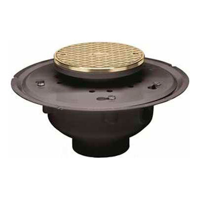 Oatey 74136 6" PVC Adjustable Commercial Cleanout with 6" Brass Cover & Round Ring