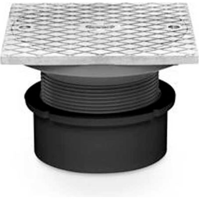 Oatey 74178 4" PVC Pipe Base Adjustable General Purpose Cleanout w/ 6" Nickel Cover & Square Ring