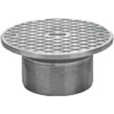 Oatey 84220 6" Cast Nickel Round Barrel w/Cleanout & Round Nickel Cover