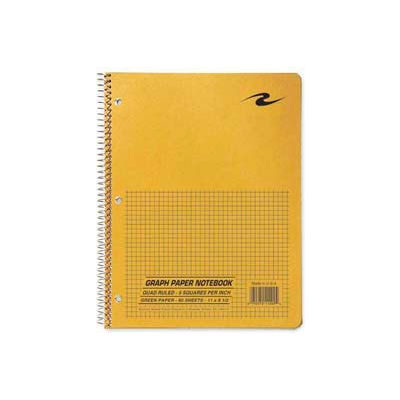 Roaring Spring® 3-Hole Punched Quad Notebook, 8-1/2" x 11", Brown Kraft Cover, 80 Sheets/Pad