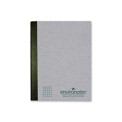 Roaring Spring® Environotes Comp Book, 7-1/2" x 9-3/4", Quad Ruled, Mist Gray, 80 Sheets/Pad