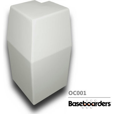 Baseboarders® Premium Series Steel Easy Slip-on Baseboard Outside 90 Degree Corner, White