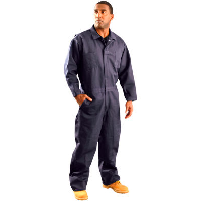 OccuNomix Classic Indura Flame Resistant Coverall Navy, 4XL, G909INB-4X