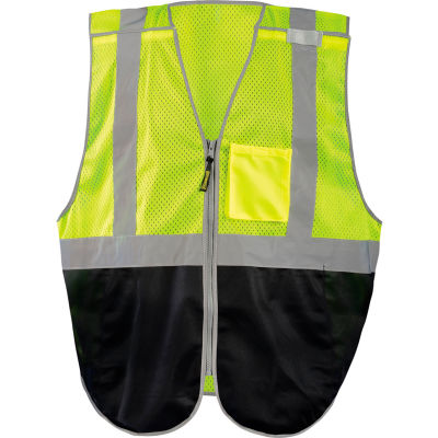 Occunomix LUX-GCBBK-Y2X Break-Away Vest, Mesh, Class 2, Black Bottom, 2XL